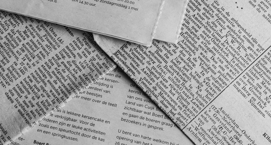 Several pages of a newspaper