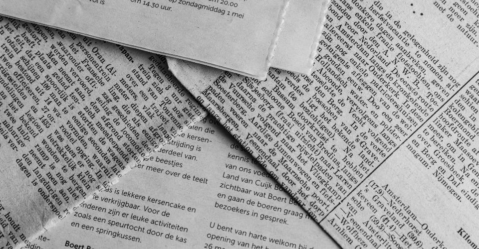 Several pages of a newspaper